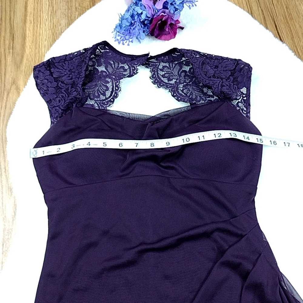 Xscape Purple Lace Cocktail Dress - Picture 5 of 13
